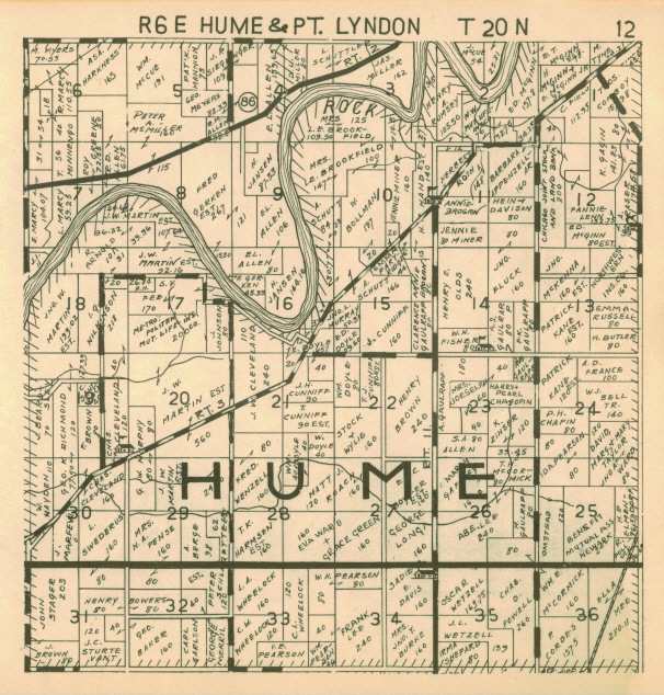 1936 Farm ownership atlas - Hume/pt Lyndon