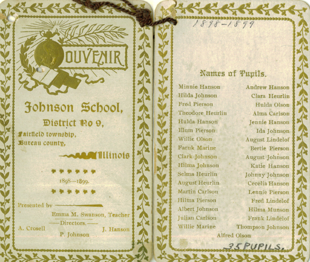 Johnson School Student List 1898-99