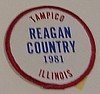 Round Reagan Country 1981 Sew-on patch