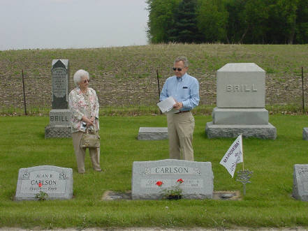 Don Carlson at Dorothy's gravesite