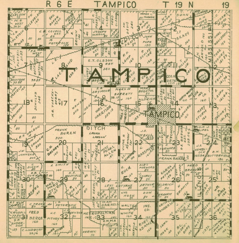 Tampico Farm Ownership Atlas 1936