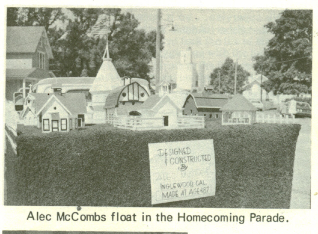 A McComb's Float in Homecoming Parade