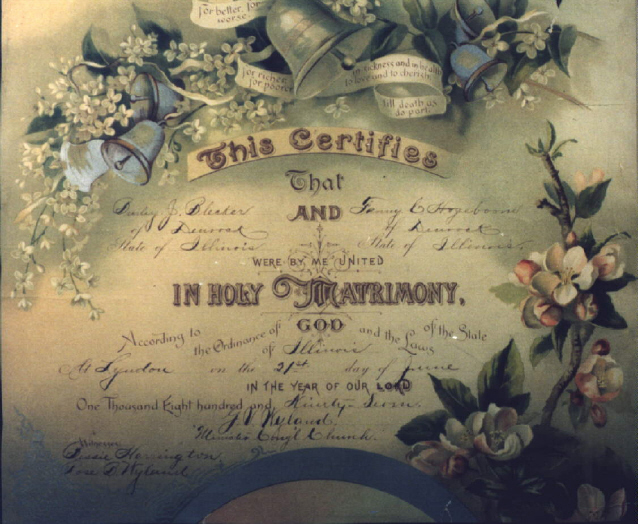 Hogeboom - Blecker marriage certificate