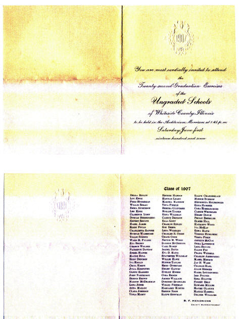 1907 Graduating Class Announcement