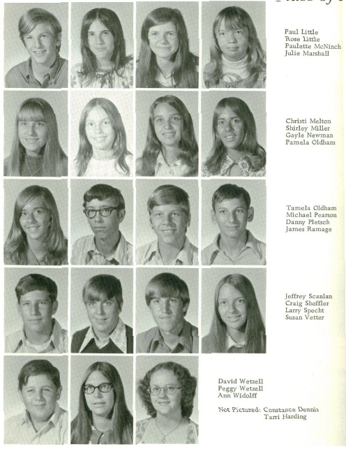 Tampico High School Freshman 1973 pg 2